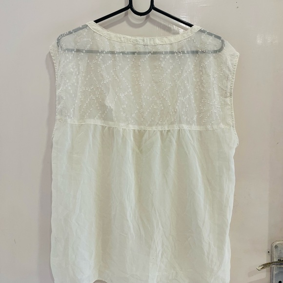 American eagle Off white georgette top - Picture 12 of 16